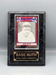 1982 Superstar 2nd Series Babe Ruth New York Yankees Sports Card Wall Plaque