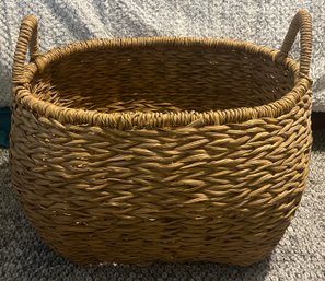 Resin Wicker Basket With Handles