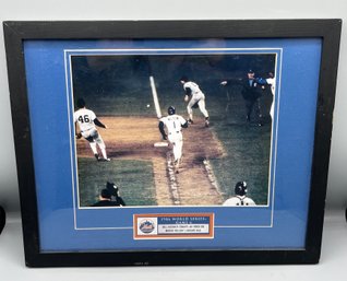 NY Mets 1986 World Series Framed Print - Bill Buckner Commits An Error On Mookie Wilsons Ground Ball