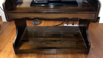 Solid Wood TV Console With Shelf & Handles