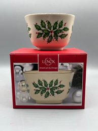 Lenox Holiday Archive Pattern Porcelain Nut Bowl - Box Included