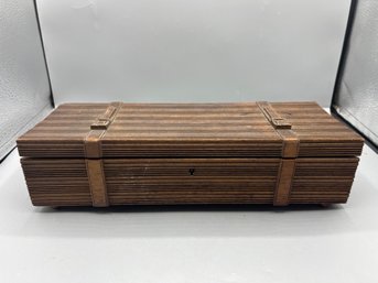 Decorative Wooden Storage Box - Key Not Included