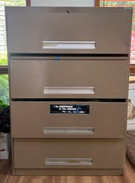 Corcraft Metal 4-drawer File Cabinet - Key Not Included