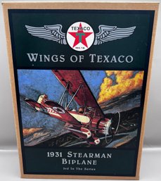 Wings Of Texaco 1931 Stearman Biplane 3rd In Series Die Cast Metal Coin Bank