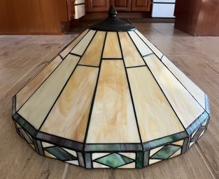 Slag Panel Glass Ceiling Lampshade