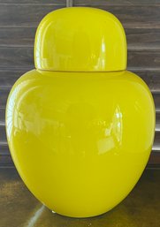 Yellow Ceramic Ginger Jar