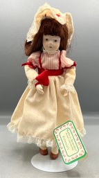 Russ Months To Remember Bisque Porcelain Collectors Doll With Stand - February