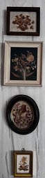 Dried Flowers Framed Art- Lot Of 4