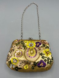Bijoux Terner Womens Floral Pattern Fabric Evening Bag