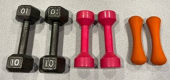 3lb/5lb & 10lb Dumbbell Sets - 3 Sets Total