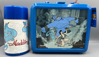 1992 Disneys Aladdin Industries Plastic Collectible Lunch Box With Collectible Thermos - 2 Piece Set