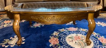 Solid Wood Glass-top Coffee Table