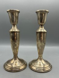 Vintage Towle Sterling Weighted Candlestick Holders - 2 Total