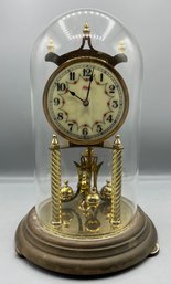 Kieninger & Obergfell Kundo 400 Day Anniversary Pendulum Clock With Glass Dome - Made In West Germany