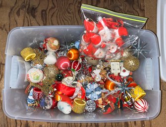 Large Assorted Lot Of Christmas Ornaments