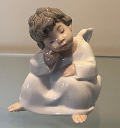 Lladro # 4539 Thinking Angel- Made In Spain