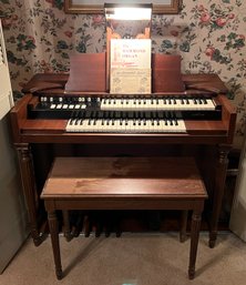 Vintage Hammond Electric Organ With Solid Wood Bench Included