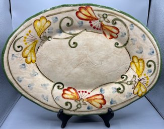 Hand Painted Ceramic Serving Platter - Made In Italy