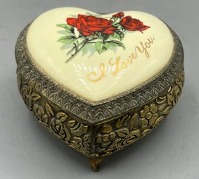 Sanyo Heart Shaped Music Box - Made In Japan