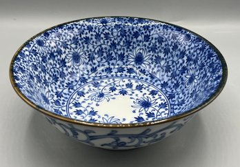Decorative Asian Inspired Hand Painted Porcelain Bowl
