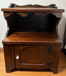 Solid Wood Nightstand With Cabinet - 2 Total