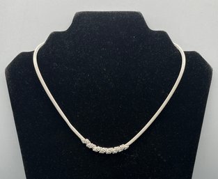 925 Silver Necklace - Made In Italy - .48 OZT