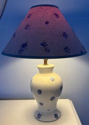 Laura Ashley Hand Painted Floral Pattern Ceramic Table Lamp - Made In United Kingdom