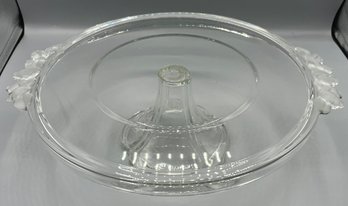 Cut Glass Pedestal Cake Platter