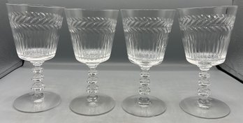 Tiffin-franciscan Athlone Glass Water Goblet Set - 6 Total