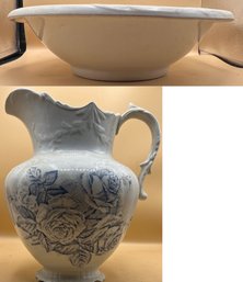 Connell Ceramic Pitcher And Water Basin