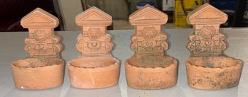 Handcrafted Terracotta Window Planters - 4 Total