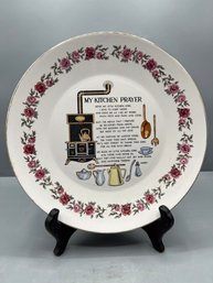 Decorative Porcelain Plate - My Kitchen Prayer