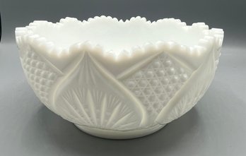 Vintage Milk Glass Crystal Windsor Pattern Bowl