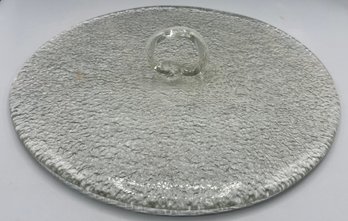 Glass Serving Platter With Handle