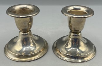 Silver Plated Candlestick Holders - 2 Total