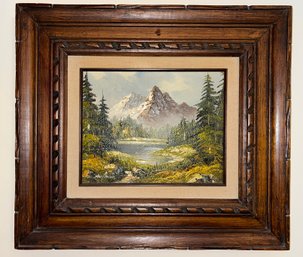 Kaufman Signed Oil On Canvas Framed - Mountain With River