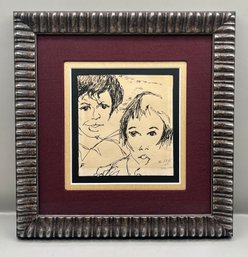 M. Frye Pencil Signed Etching Framed - San Juan