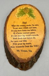 Decorative Wooden Wall Plaque - Wonderful Dad