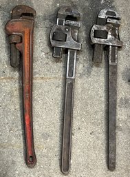 Ridgid Cast Iron Pipe Wrenches - 3 Total