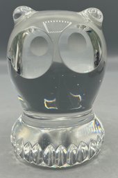 Spode Crystal Owl Shaped Paperweight