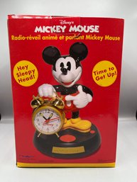 Mickey Mouse Talking Animated Alarm Clock - NEW With Box