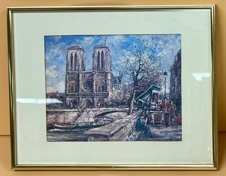 Dupassart Signed Notre Dame Cathedral Framed Print