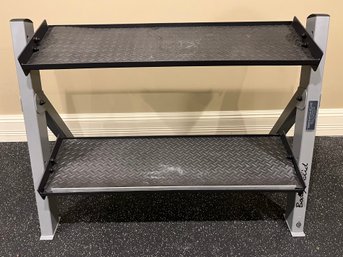 Body-solid Two-tier Metal Weights Storage Rack
