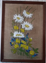 Daisies Framed Needlepoint