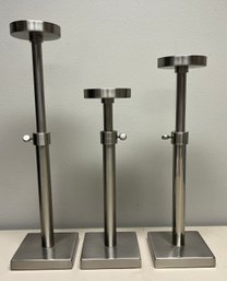 Stainless Steel Adjustable Votive Holder Set - 3 Total