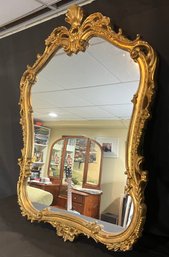 Gold-tone Composite Wall Mirror - Made In Italy