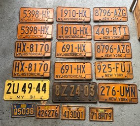 Vintage NY License Plates - 19 Total