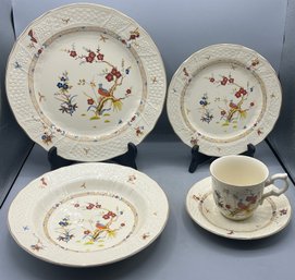 Mikasa Fine Ivory Porcelain Shangri-la Pattern China Set - 37 Pieces Total