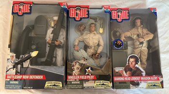 2000 Hasbro - G.I Joe Pearl Harbor Collection Action Figurines - 3 Total - NEW In Box