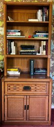 Wicker Weve By Daisy Wicker Style Hutch With Cabinets